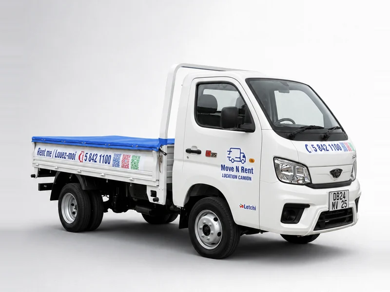 Letchi — Camion plateau ouvert