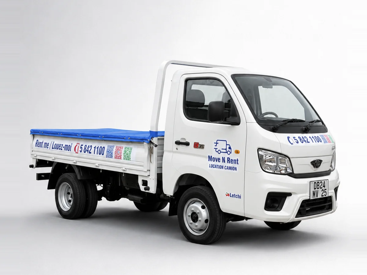Letchi — Camion plateau ouvert